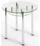 Glass dining table D-12-3 with tempered glass and chrome legs order